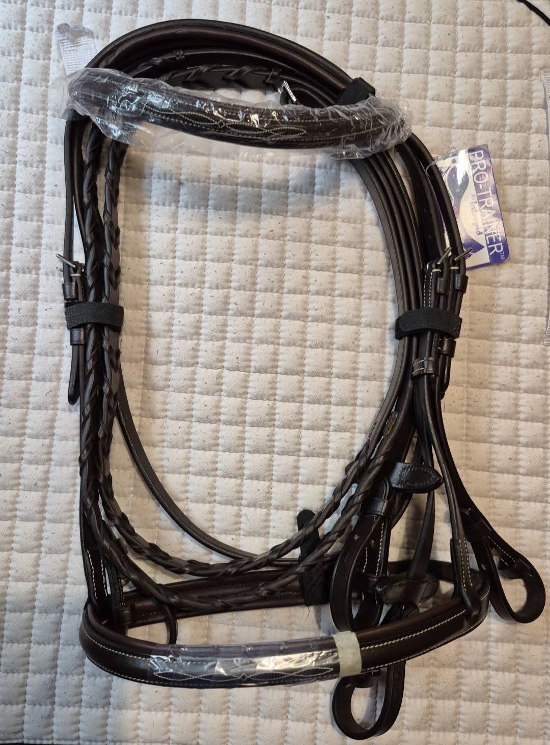 Pro-Trainer by Intrepid Snaffle Bridle with reins